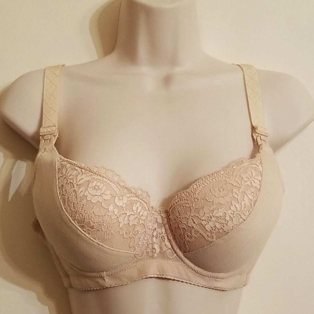 Made in china nude lace front push up women's bra